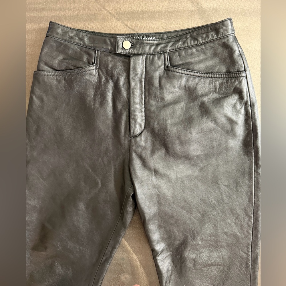 Wilson’s Leather Black Genuine Leather Pants Women’s Sz 10 Classic Straight Leg